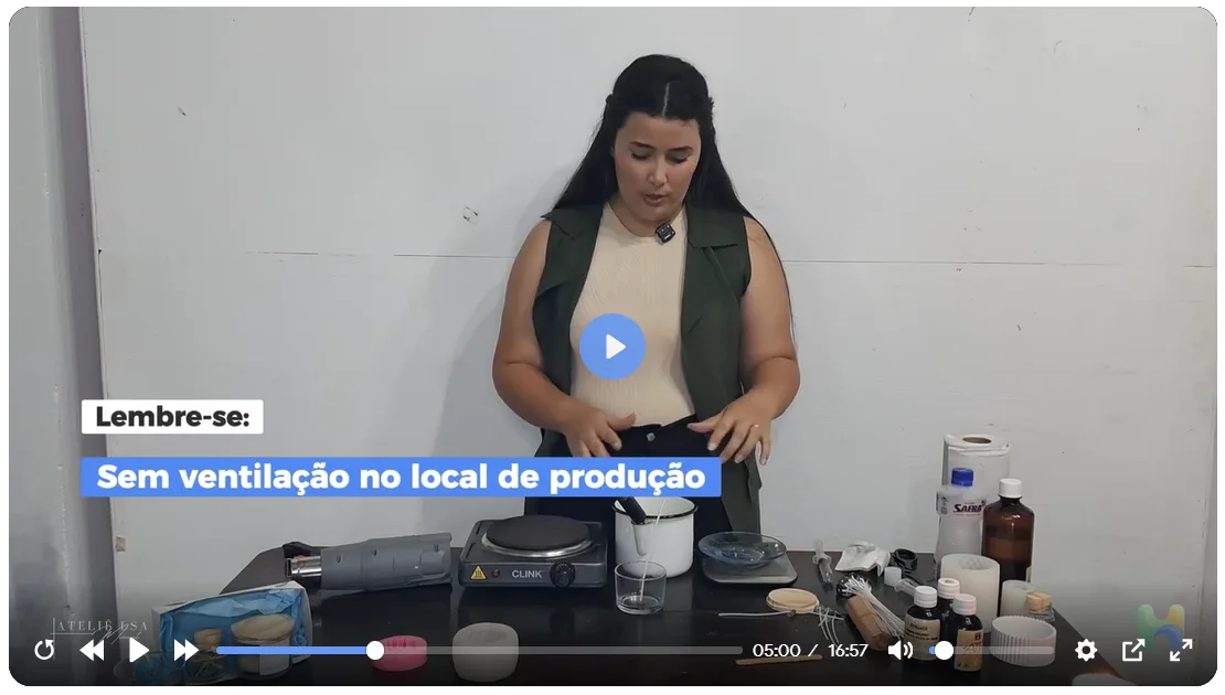 Aula de velas para lembrancinhas